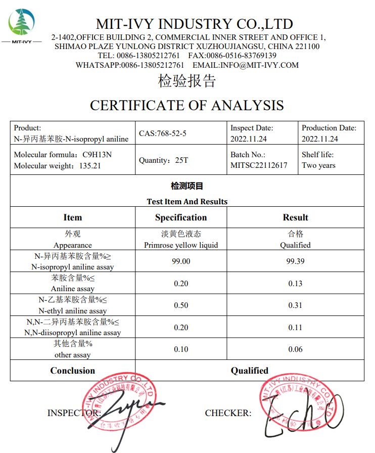 768-52-5 N-Izopropilaniline