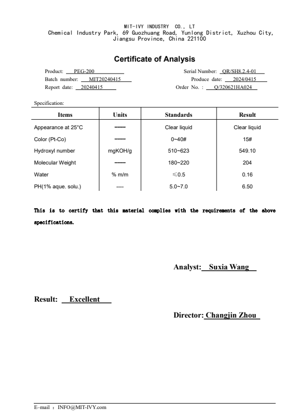 Polyethylene Glycol 25322-68-3