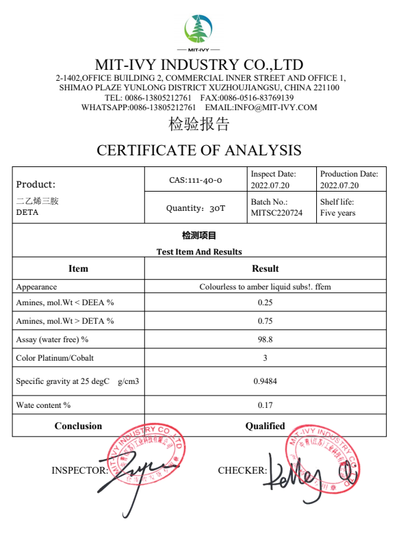 111-40-0 Dietilenetriamina