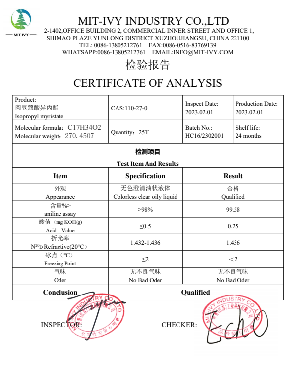 110-27-0
Isopropyl myristate